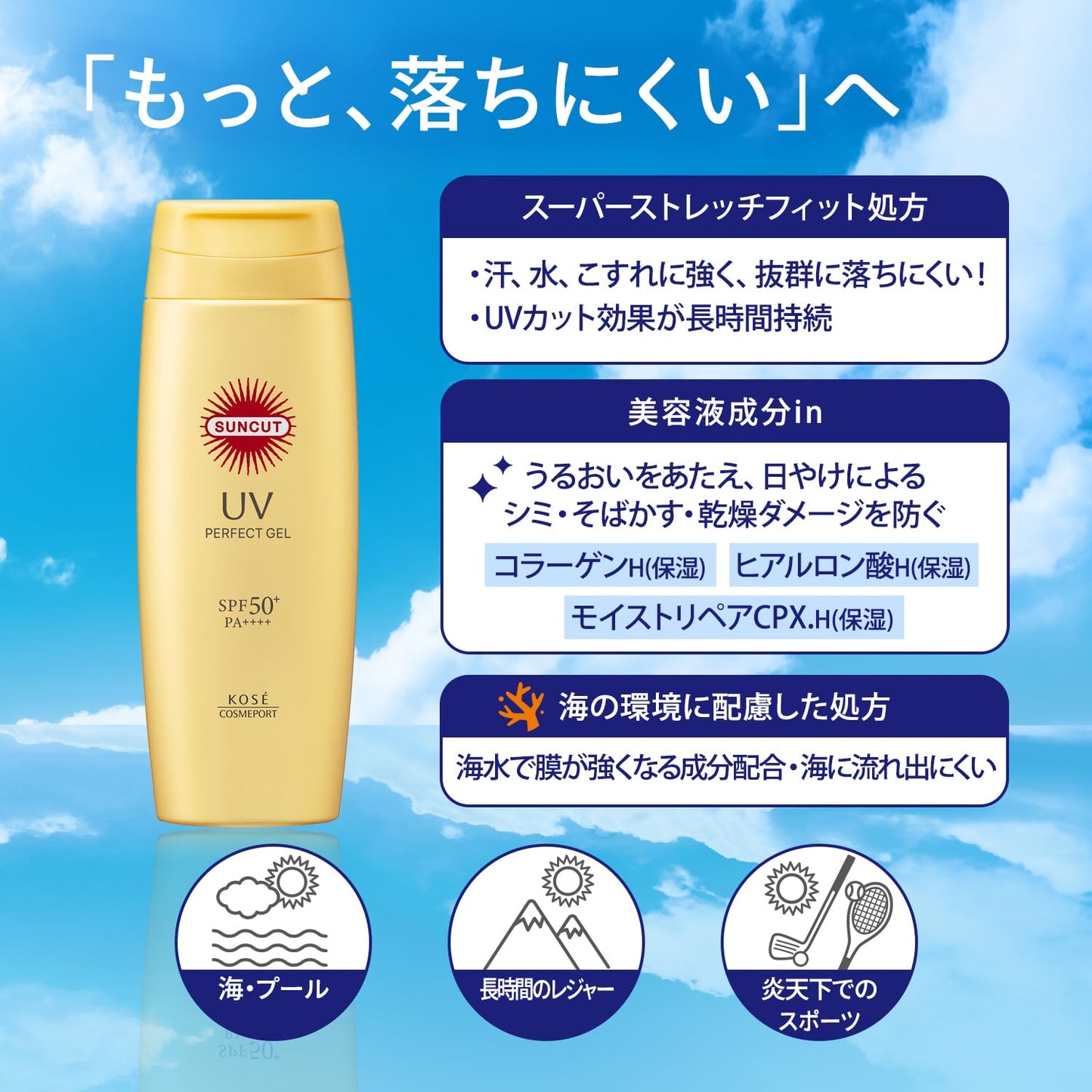 サンカットR パーフェクトUV ジェル 120G 容量120Gコーセーコスメポート UV・日焼け止め