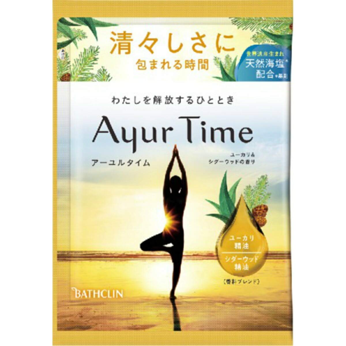 【まとめ買い】アーユルタイム ユーカリ&シダーウッドの香り 40g 容量40G×6点セット バスクリン 入浴剤