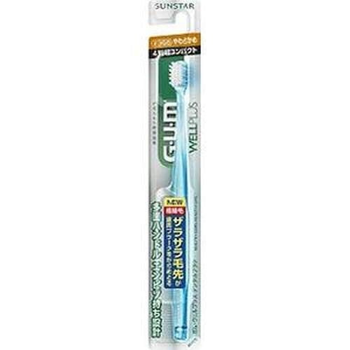 【まとめ買い】GUM ガム ウェルプラス デンタルブラシ #366 やわらかめ 1本 容量1本×6点セット サンスター 歯ブラシ