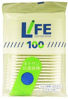 【まとめ買い】ライフ綿棒100本袋入 容量100ホン×10点セット 平和メディク 綿棒