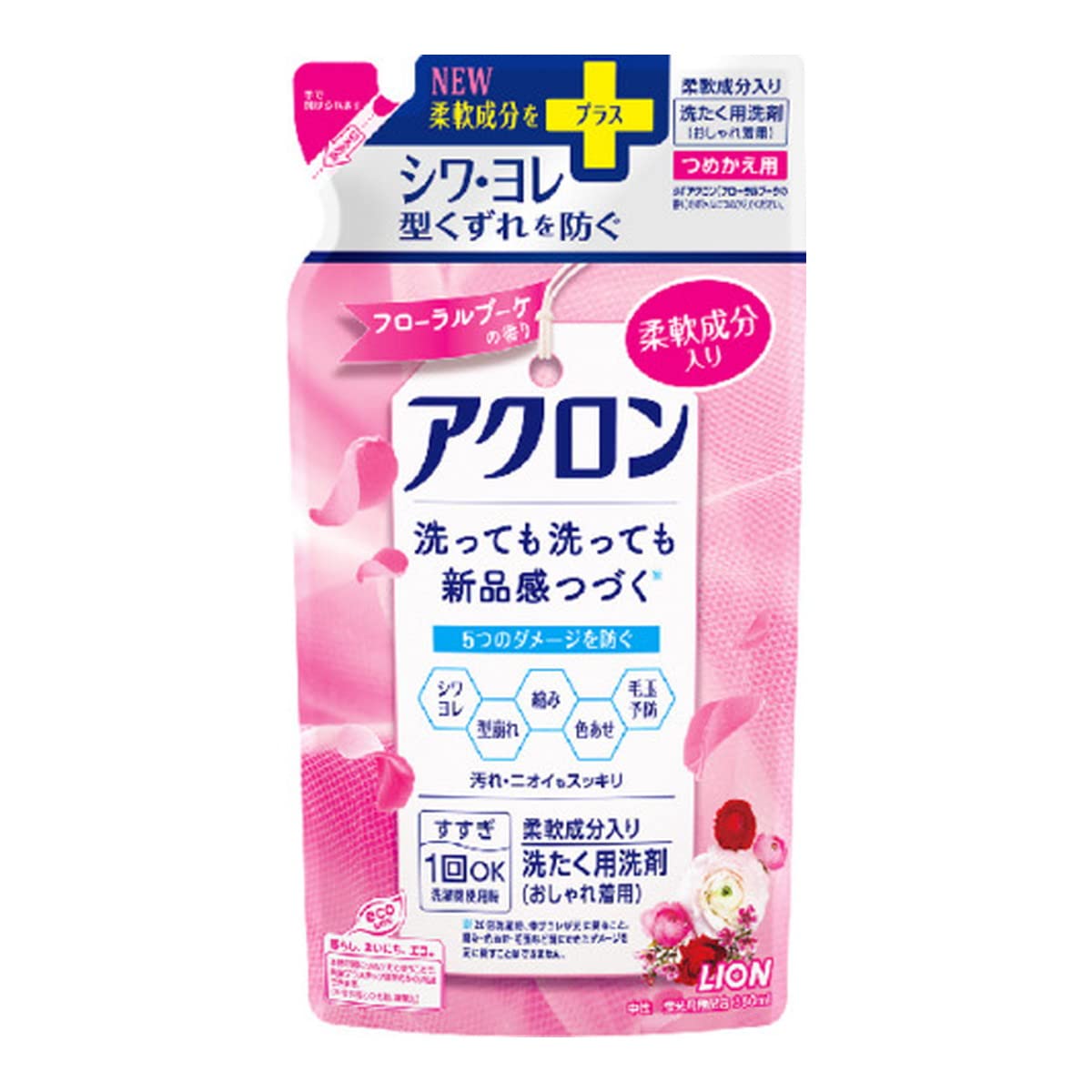 【まとめ買い】アクロンフローラルブーケの香り つめかえ用 380ml 容量380ML×24点セット ライオン 衣料用洗剤