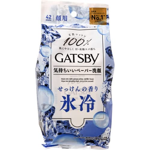 【まとめ買い】ギャツビー フェイシャルペーパー アイスタイプ せっけんの香り 徳用タイプ 42枚入