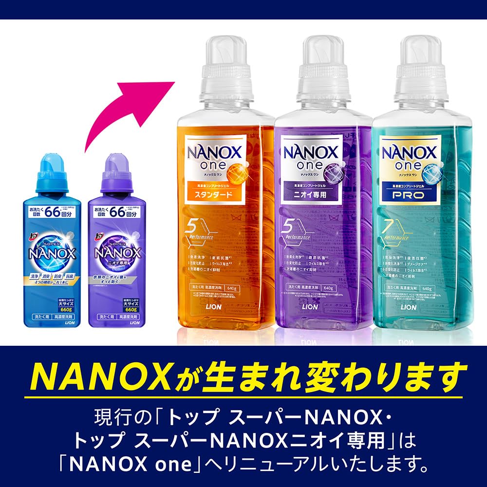 【まとめ買い】NANOX one スタンダード 本体大 640g 容量640G×12点セット ライオン 衣料用洗剤