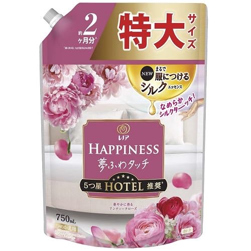 【まとめ買い】レノアハピネス夢ふわタッチ華やかに香るアンティークローズ詰替用特大サイズ 容量750ML×8点セットP&G
