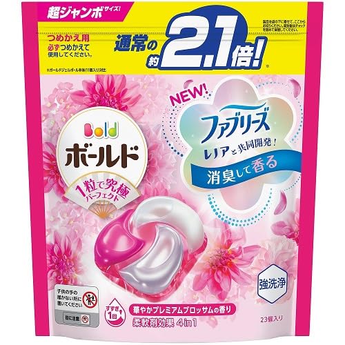 【まとめ買い】ボールドジェルボール4D華やかプレミアムブロッサムの香り つめかえ超ジャンボサイズ 容量23コ×10点セット P&G