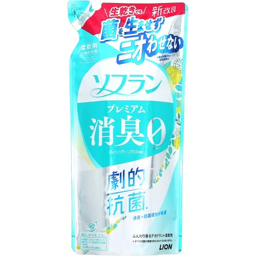 【まとめ買い】ソフラン プレミアム消臭 フレッシュグリーンアロマの香り つめかえ用 380ml 容量380ML×20点セット ライオン