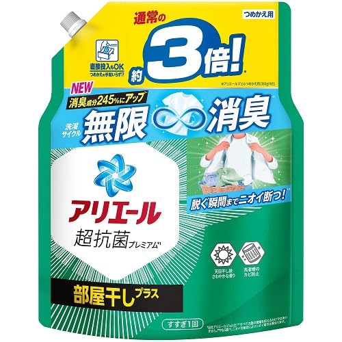 【まとめ買い】アリエールジェル部屋干しプラス つめかえ超ジャンボサイズ 容量1150G×6点セット P&G 衣料用洗剤
