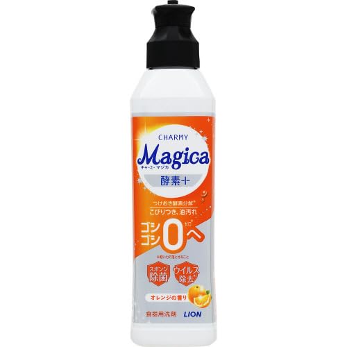 【まとめ買い】CHARMY Magica 酵素+(プラス)オレンジの香り本体 容量220ML×24点セット ライオン 食器用洗剤