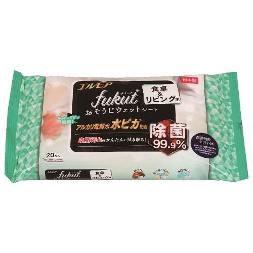 【まとめ買い】エルモアfukutおそうじシート食卓&リビング用 容量20枚×24点セット カミショウジ 台所用品