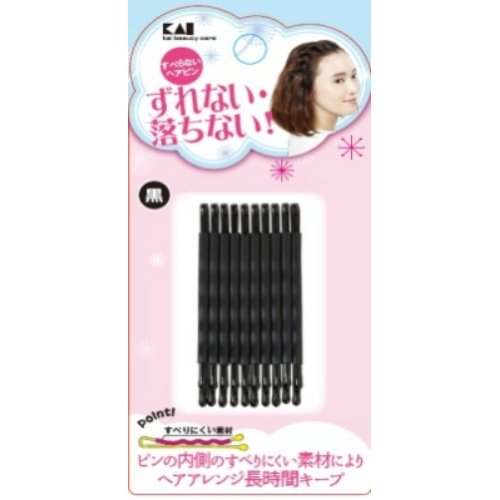 【まとめ買い】KQ3124すべらないヘアピン黒 容量10本×12点セット 貝印 スタイリング