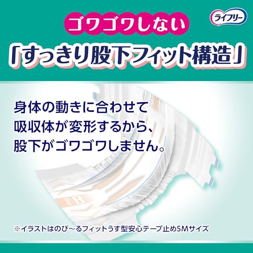 【まとめ買い】ライフリーのびーるフィットうす型軽快テープ止めL20枚 容量20枚×4点セット 大人用オムツ - MONOW 公式ショップ