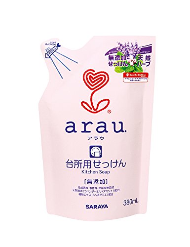 【まとめ買い】アラウ.台所用せっけん 詰替用 容量380ML×24点セット サラヤ 食器用洗剤・自然派
