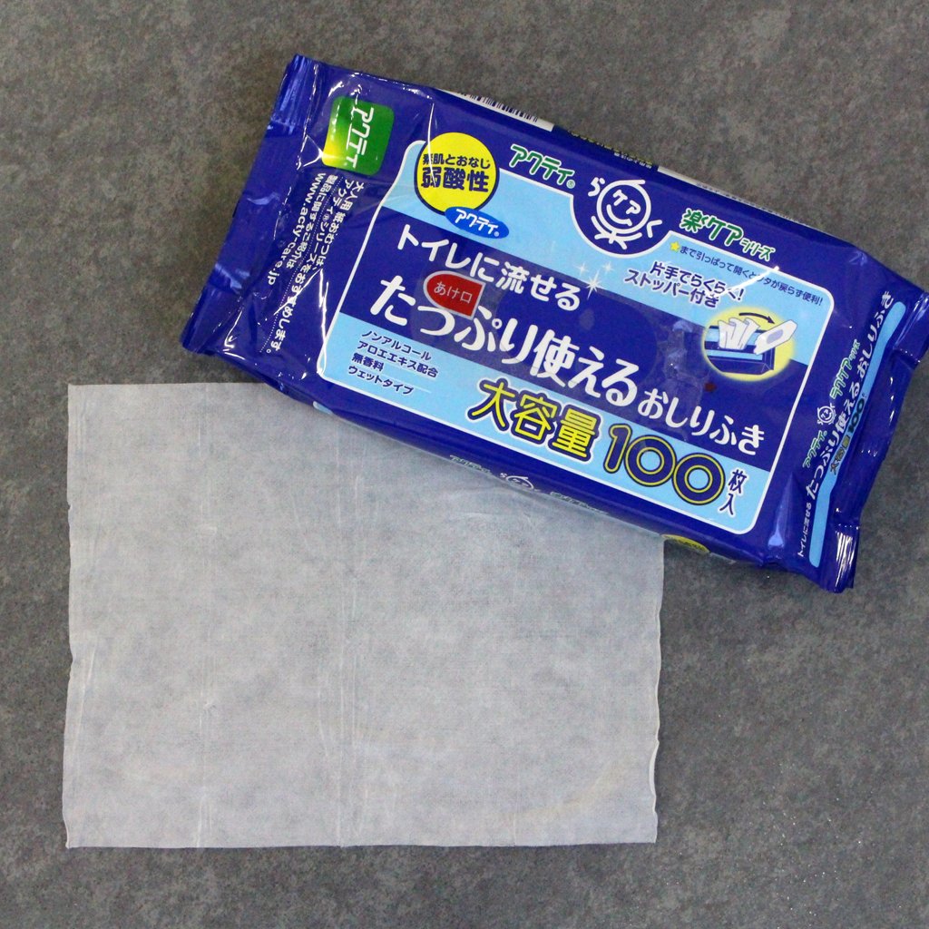 【まとめ買い】アクティトイレに流せるおしりふき100枚 容量100枚×24点セット 日本製紙クレシア おしりふき