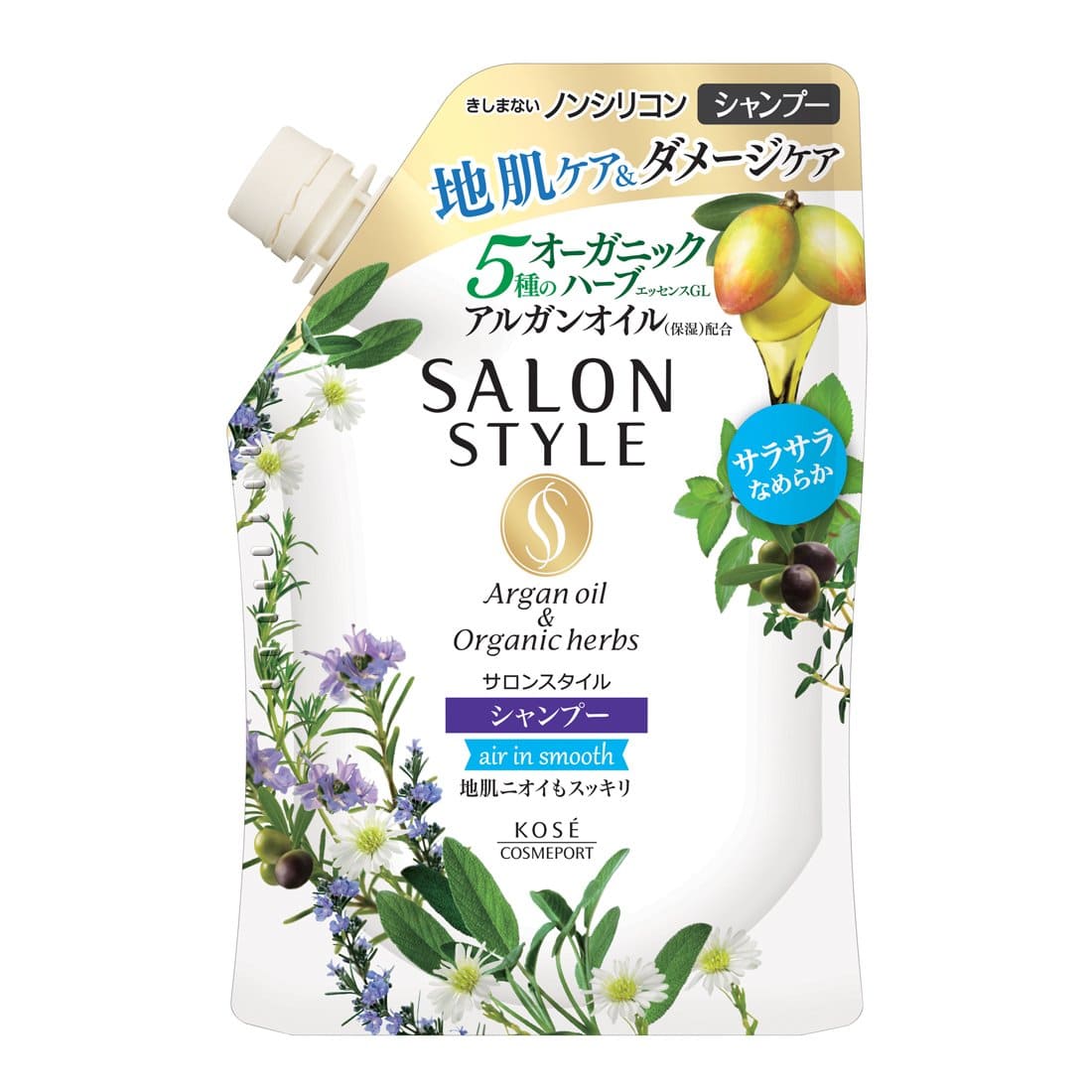 【まとめ買い】サロンスタイル シャンプー (エアインスムース) 詰替 容量360ML×18点セットコーセーコスメポート シャンプー