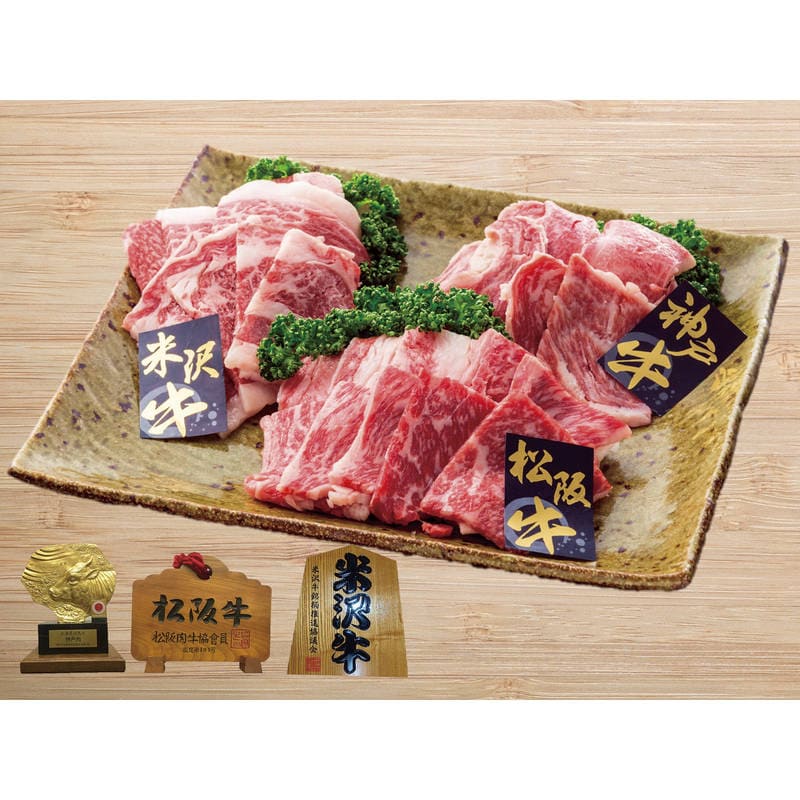 パネルスタイル目録ギフト 3大銘柄牛焼肉セット 3224-200