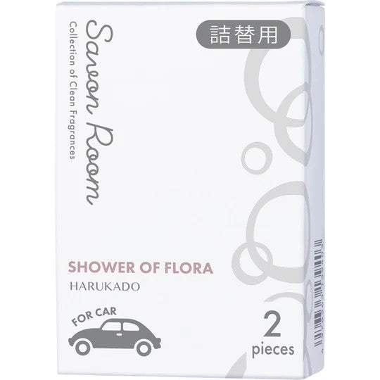 【6点セット】 芳香・消臭剤(車用) サボンルーム クリップ詰替用 シャワーオブフローラ 日本製 sangost