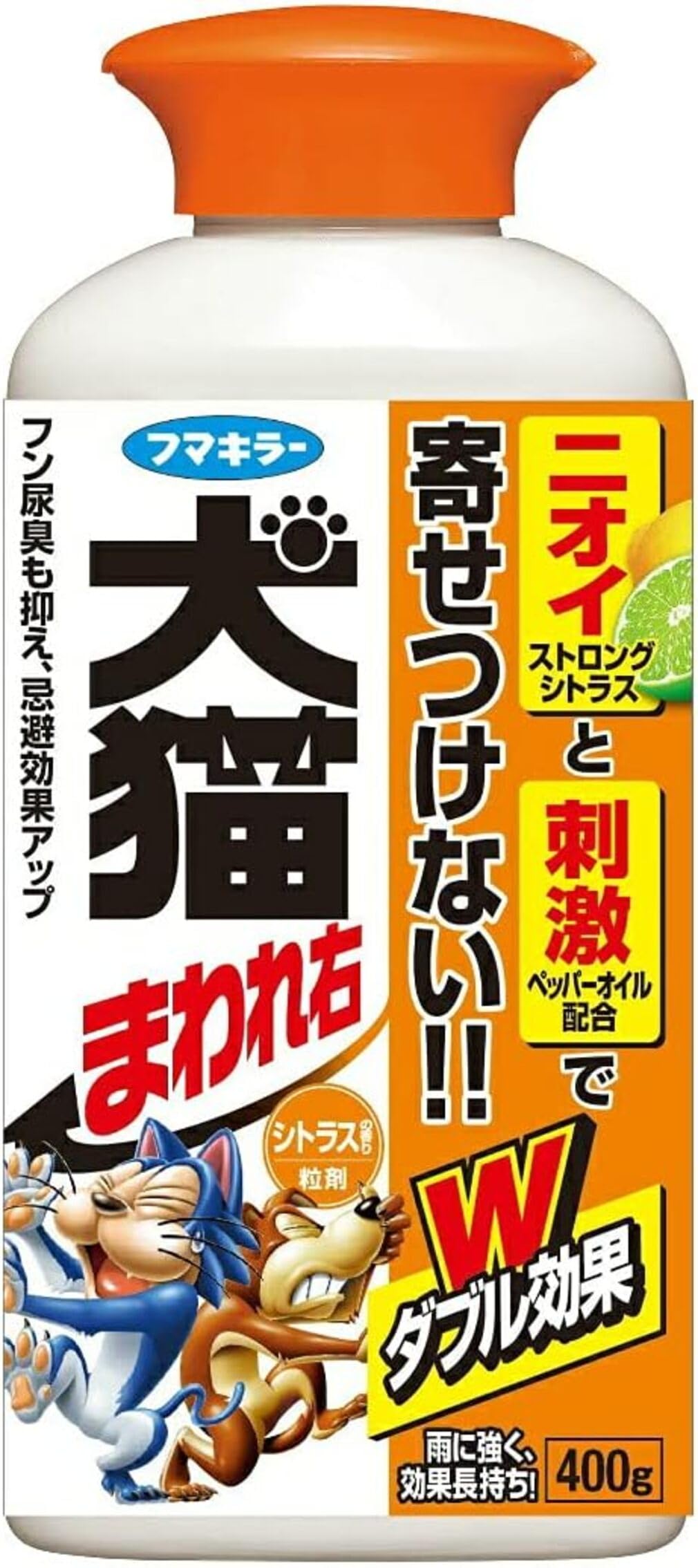 犬猫まわれ右粒剤　シトラスの香り 容量400G フマキラー 園芸用品・忌避剤