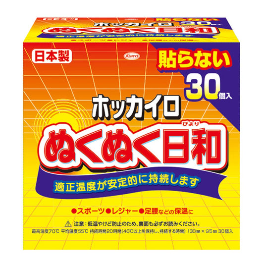 ホッカイロ　ぬくぬく日和　貼らないレギュラー３０個 容量30ｺ 興和 カイロ