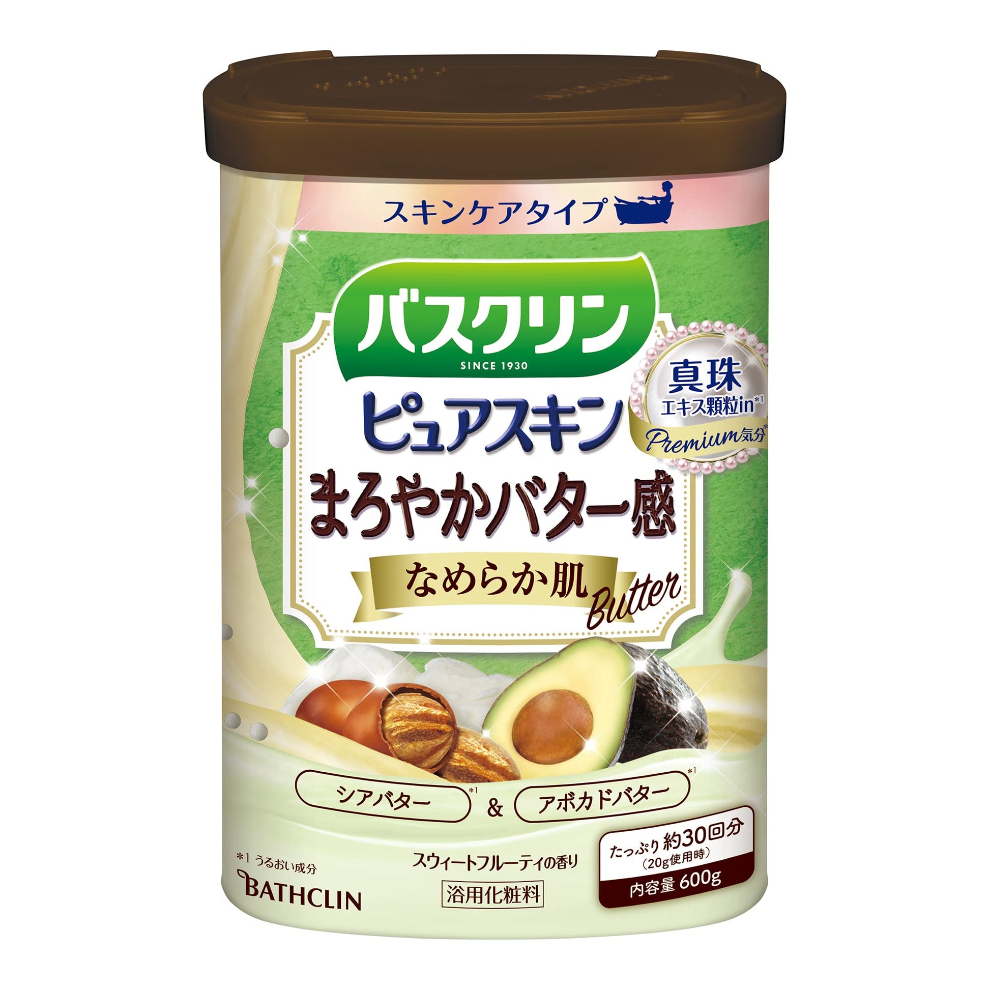 バスクリン　ピュアスキン　なめらか肌　６００ｇ 容量600G バスクリン 入浴剤