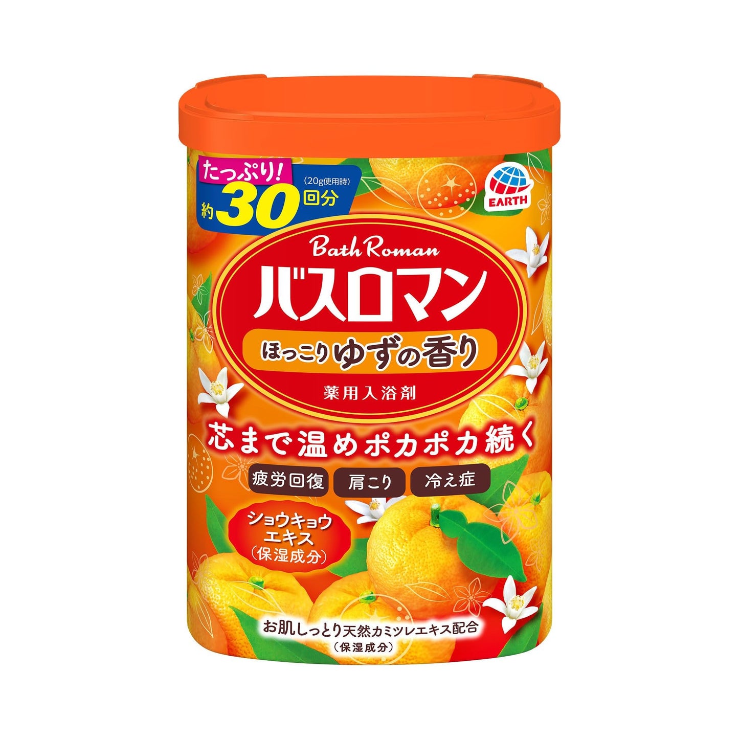 バスロマン　ほっこりゆずの香り 容量600G アース製薬 入浴剤