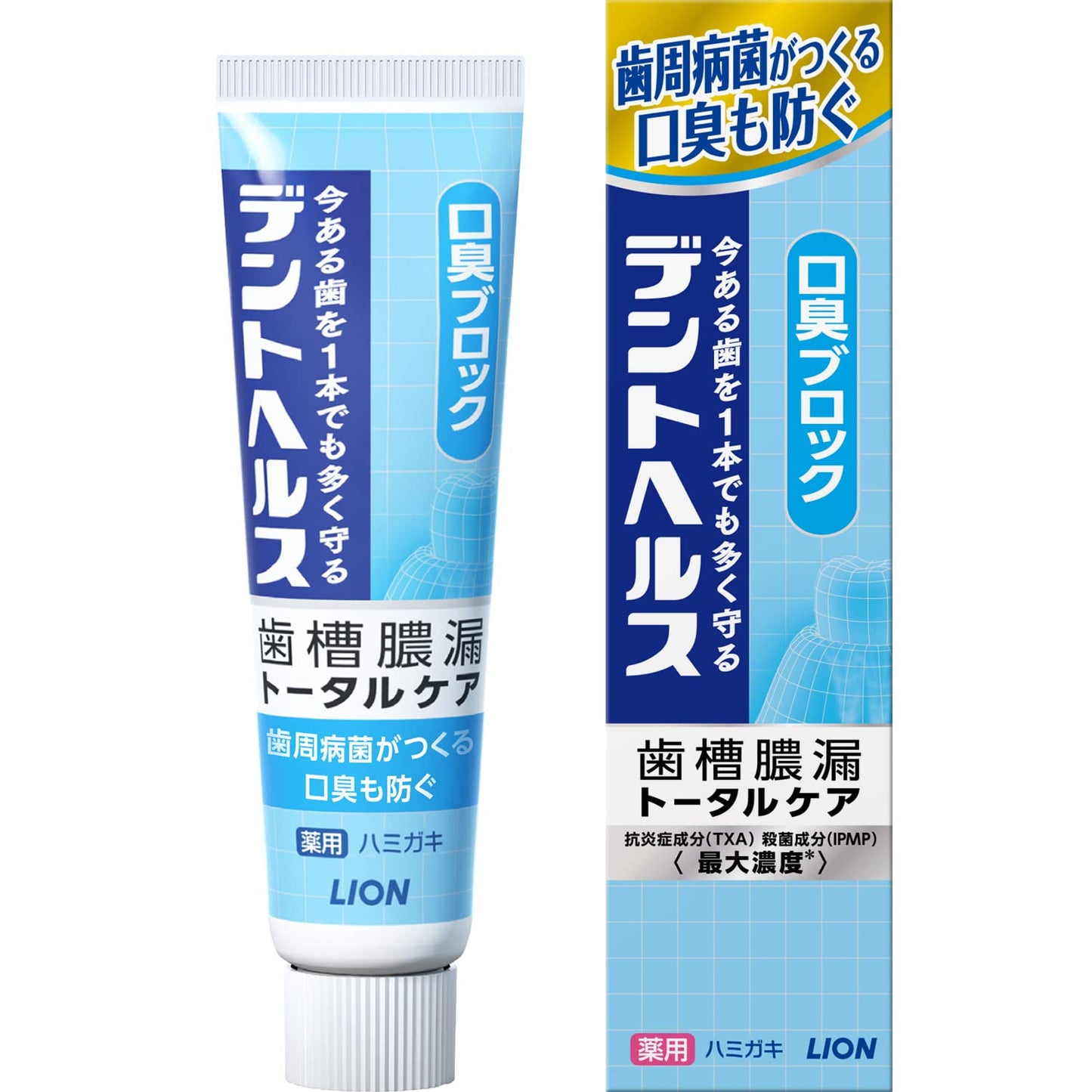 デントヘルス薬用ハミガキ　口臭ブロック　２８ｇ 容量28G ライオン 歯磨き
