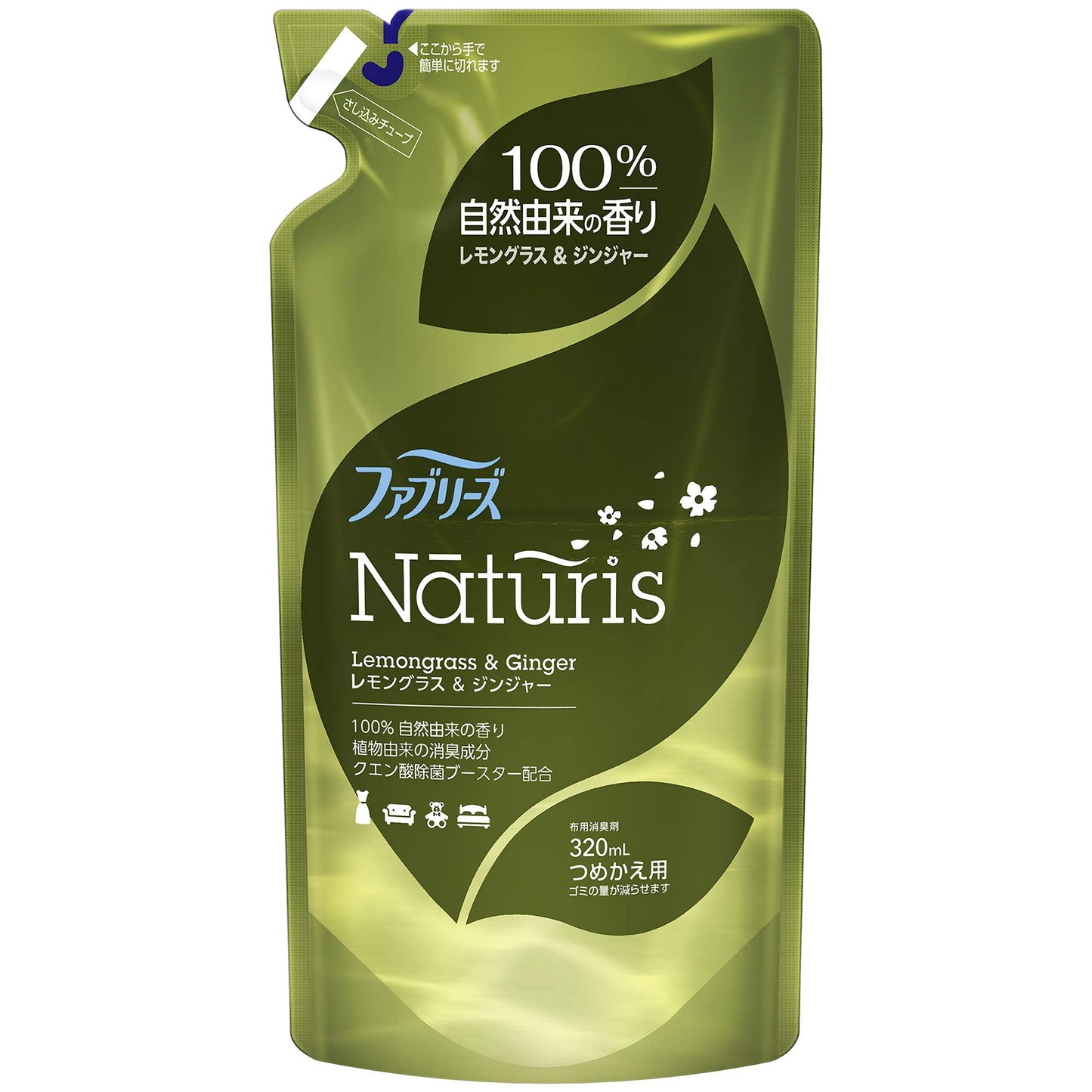 ファブリーズ　ナチュリス　レモングラス＆ジンジャーの香り　詰替え　320ml 容量320ML Ｐ＆Ｇ 芳香剤