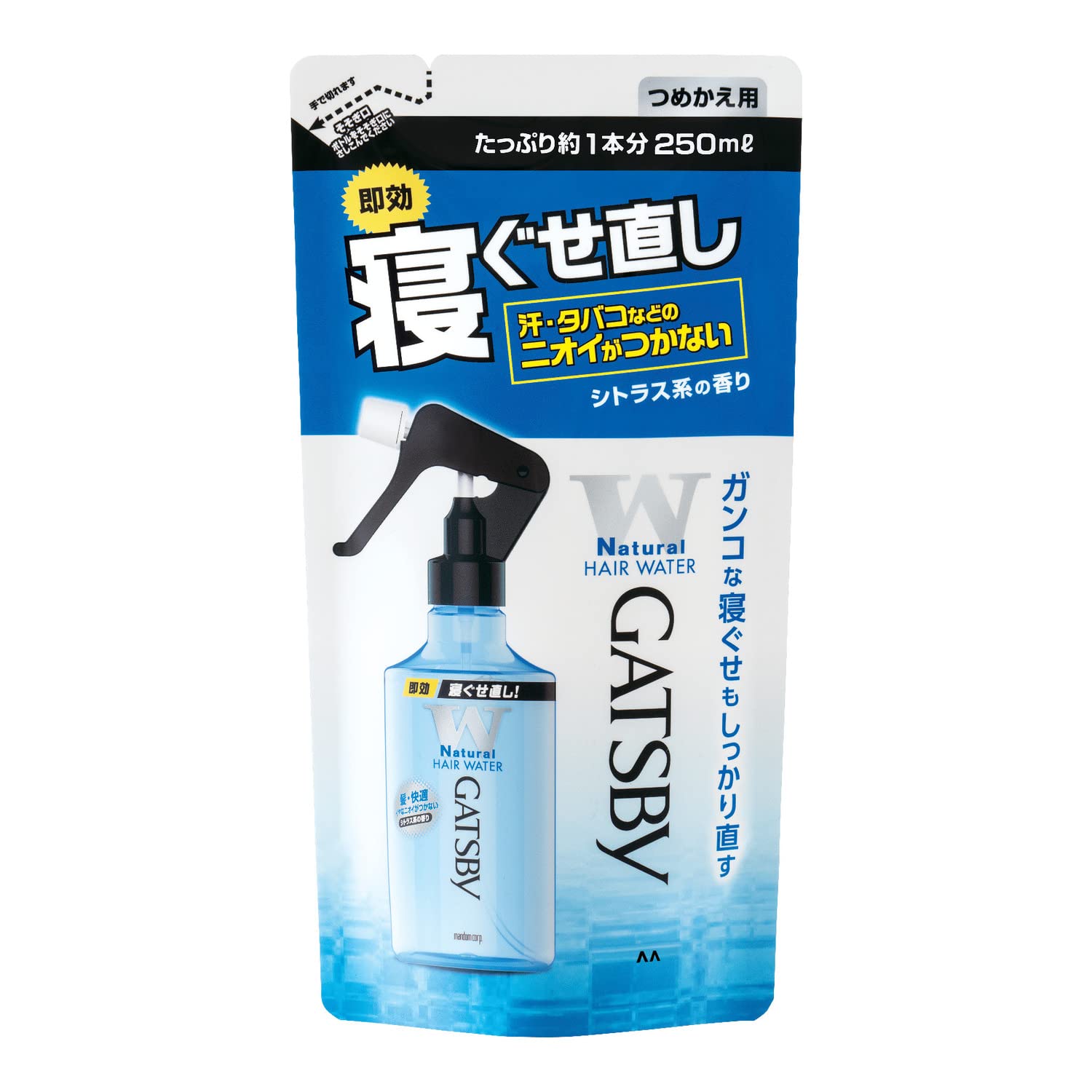 ギャツビー　寝ぐせ直しウォーター　つめかえ用 容量250ML マンダム スタイリング
