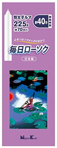 毎日ローソク特大ダルマ２２５Ｇ 容量225G 日本香堂 ローソク