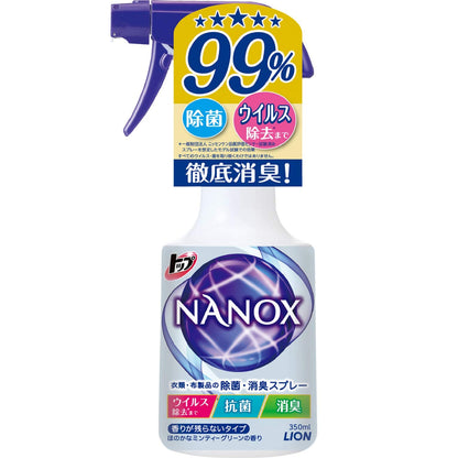 トップ　ＮＡＮＯＸ　衣類・布製品の除菌・消臭スプレー　本体 容量350ML ライオン スプレー