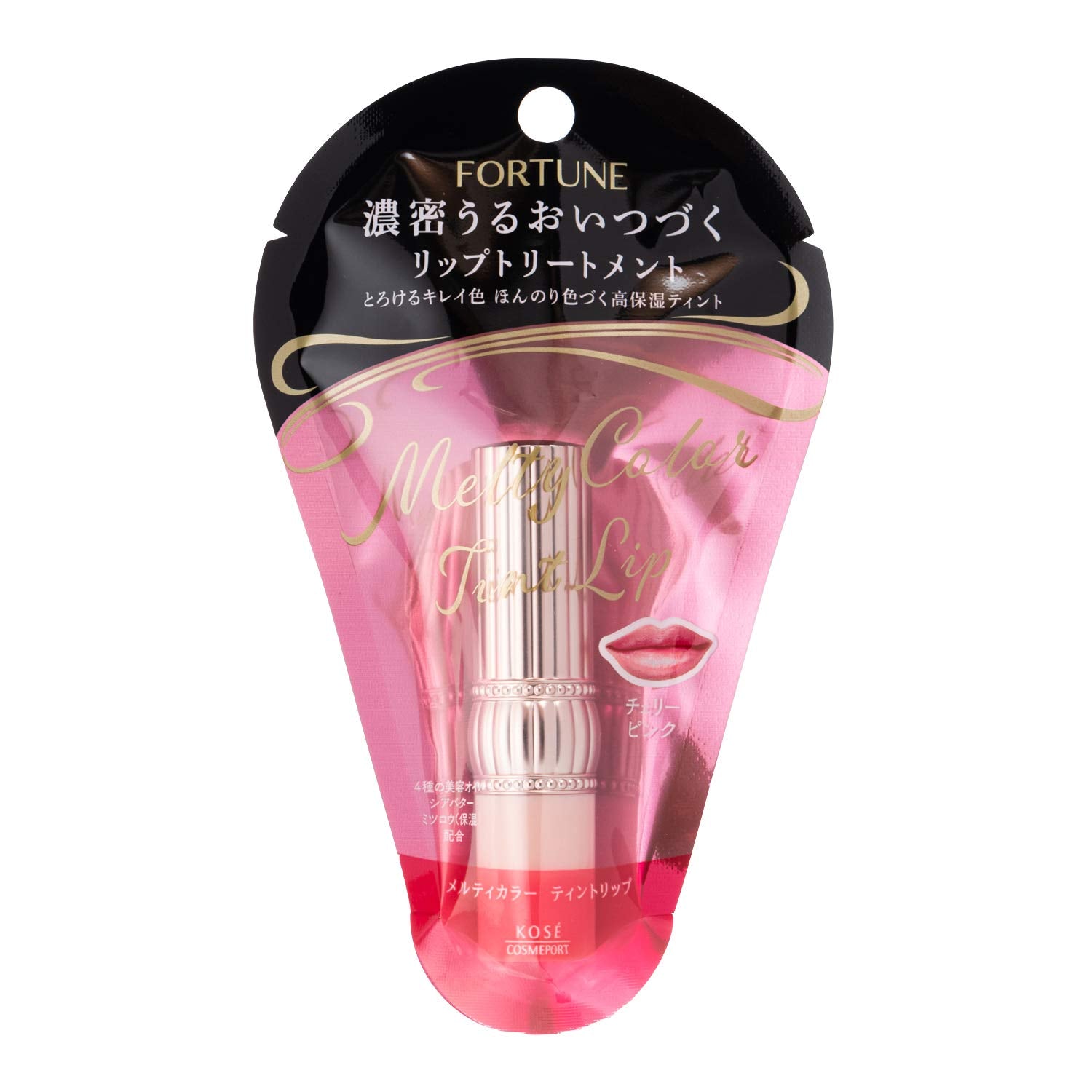 フォーチュン メルティカラー ティントリップ （チェリーピンク）容量4Gリップクリーム