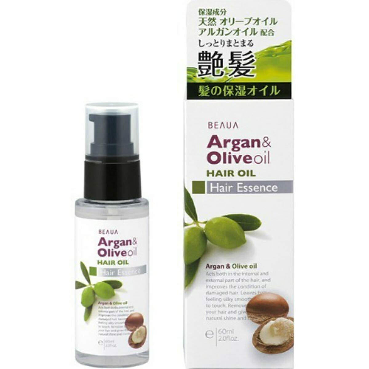 ビューア アルガン＆オリーブ へアオイル 60ml 容量60ML 熊野油脂 美容液