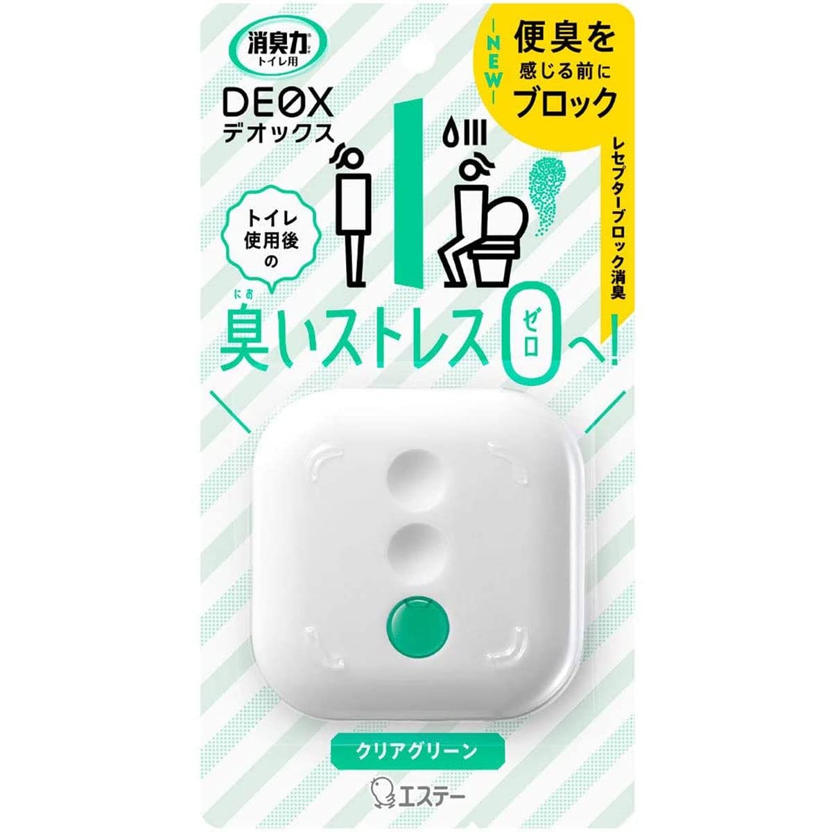消臭力 DEOX トイレ用 本体 クリアグリーン 容量6ML エステー 芳香剤・トイレ用