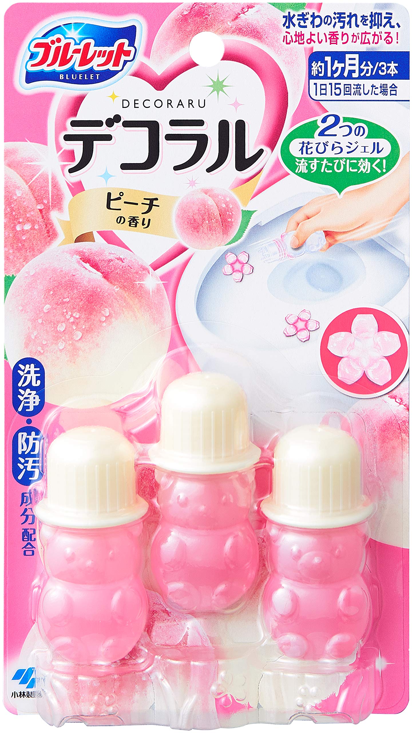 ブルーレットデコラル ピーチの香り 容量23G 小林製薬 住居洗剤・トイレ用