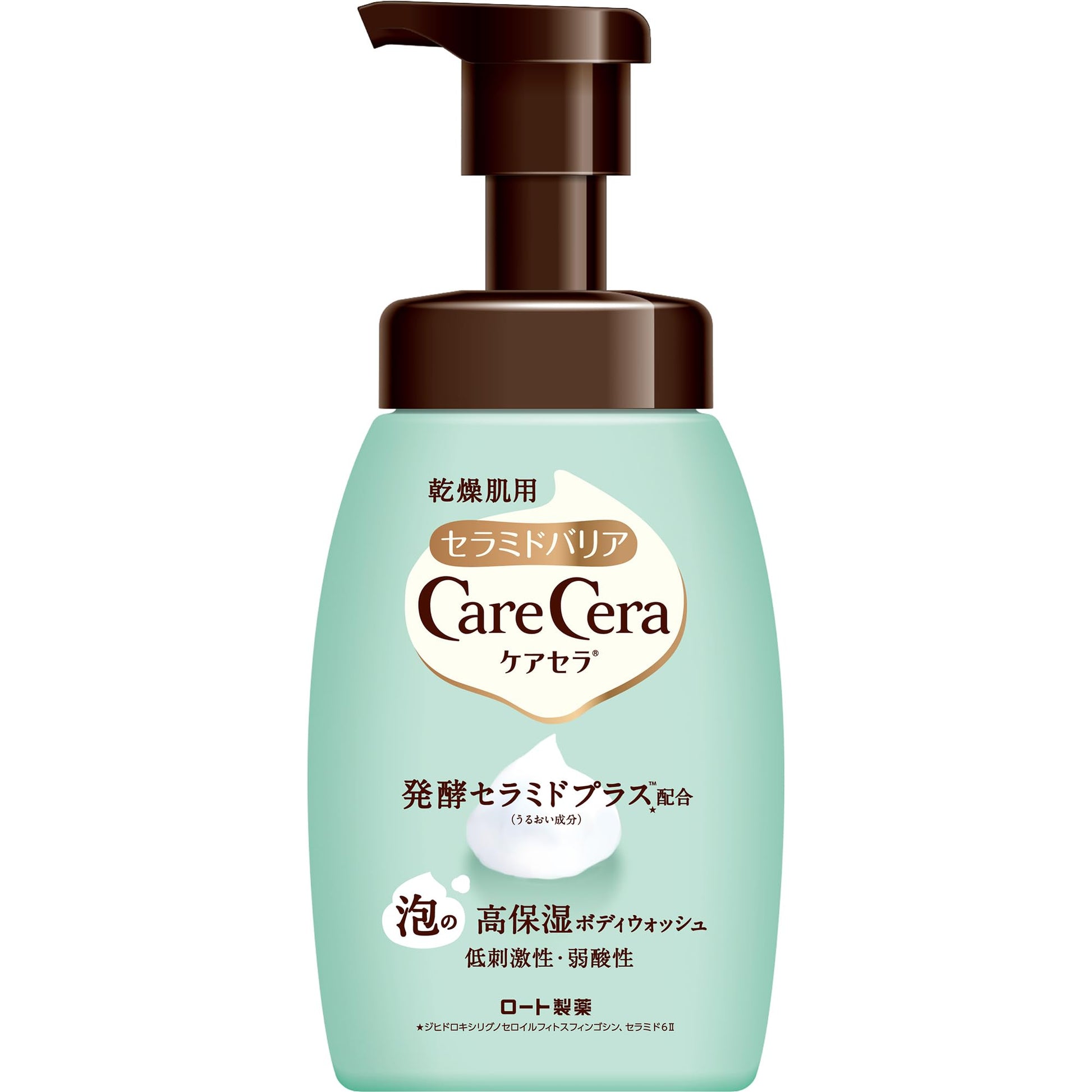 ケアセラ 泡の高保湿ボディウォッシュ 450mL 容量450ML ロート製薬 ボディソープ
