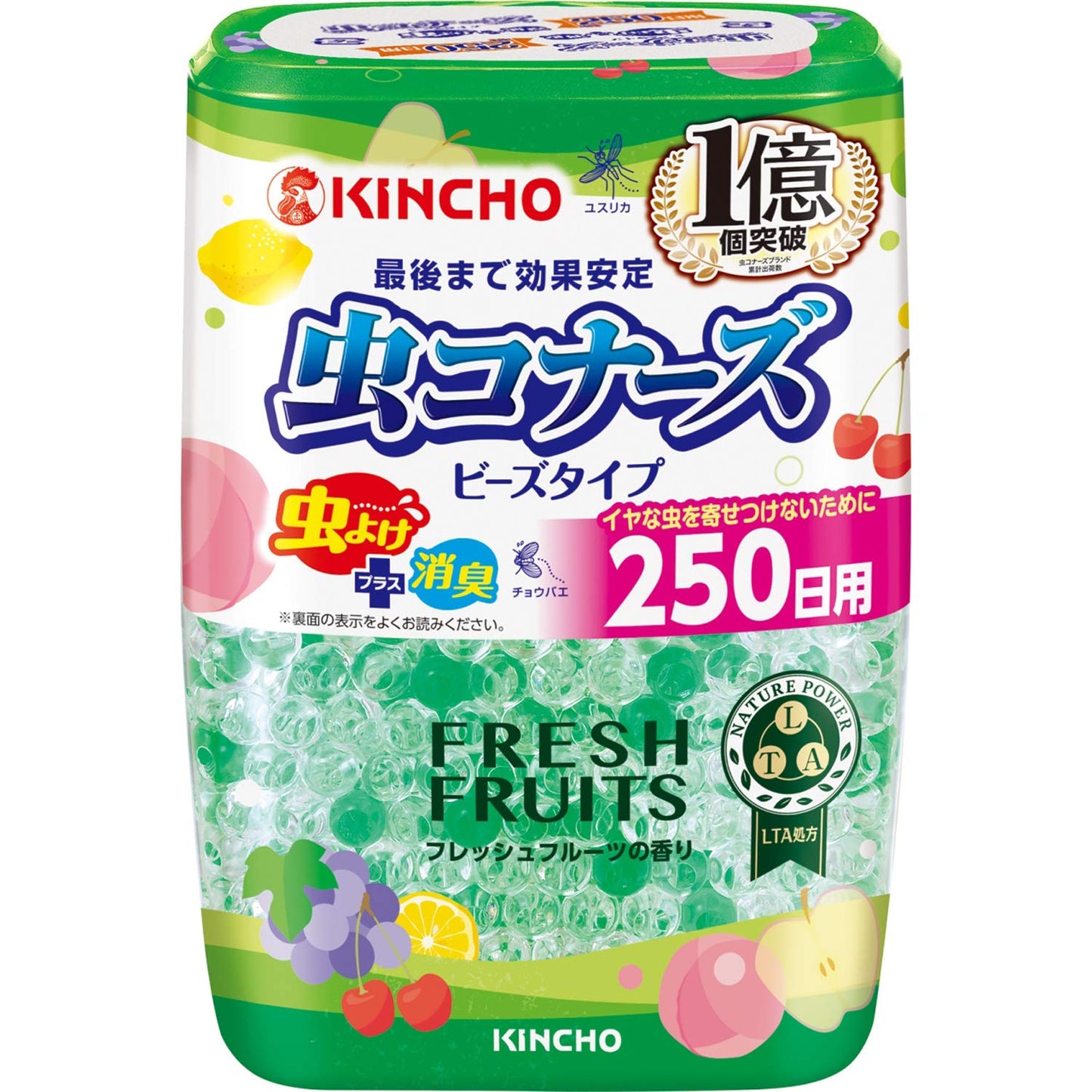 虫コナーズビーズタイプ250日フレッシュフルーツの香り 容量360G大日本除虫菊（金鳥） 殺虫剤・虫よけ