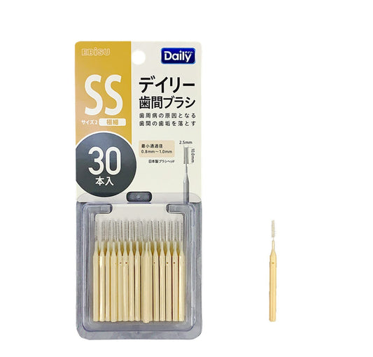Ｂ－Ｄ４６３２　デイリースリム歯間ブラシ３０本入・ＳＳ 容量30ﾎﾝ エビス フロス・歯間ブラシ