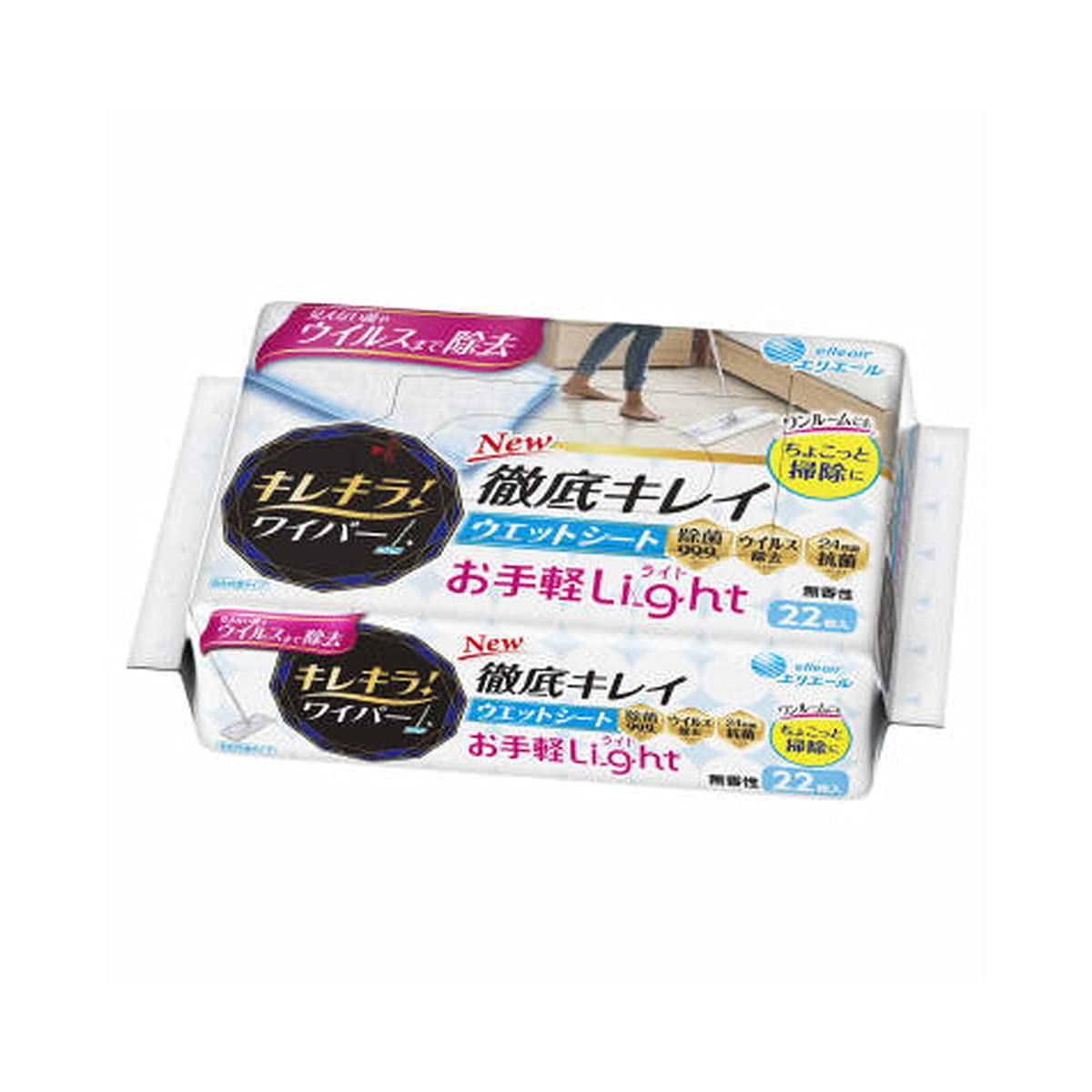 キレキラ！ワイパー　徹底キレイ　ウエットシート　Ｌｉｇｈｔ　２２枚 容量22ﾏｲ住居洗剤・トイレ用