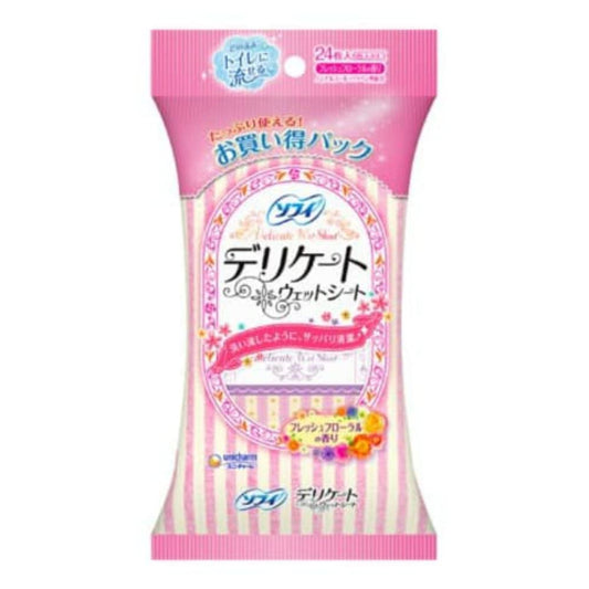 ソフィデリケ－トウェットフロ－ラルの香り６枚×４ 容量24マイ ユニ・チャーム（ユニチャーム） 生理用品