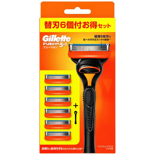 フュージョンマニュアル５Ｂホルダー付 容量1ｺ ジレット 男性用カミソリ