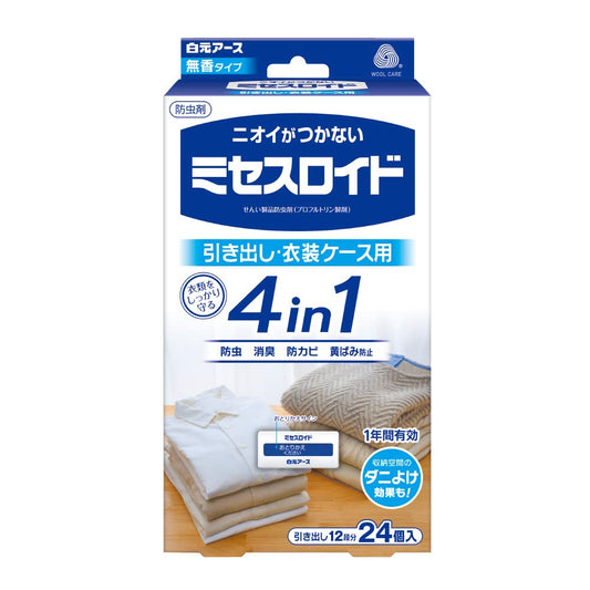 ミセスロイド　引き出し用２４個入　１年防虫 容量24ｺ白元アース 防虫剤