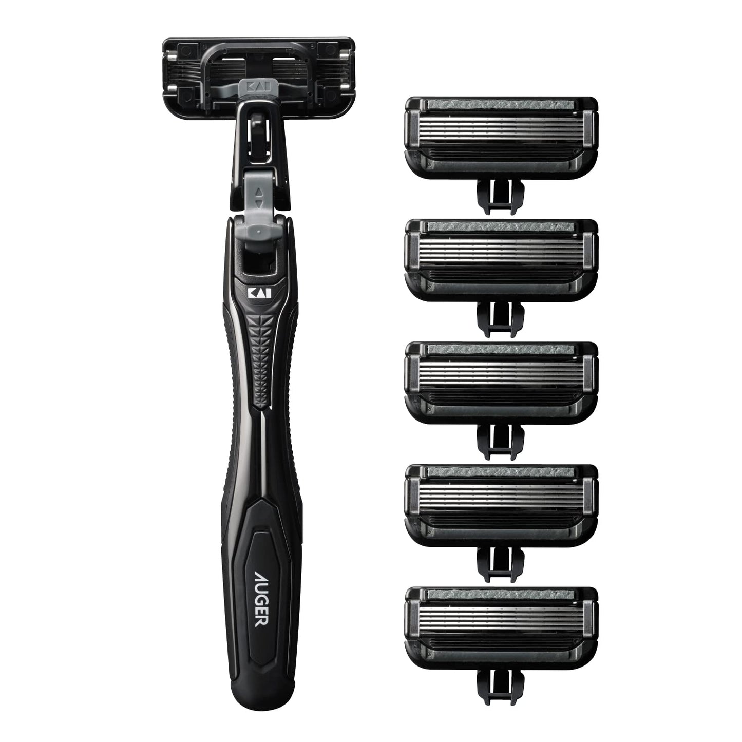 ＡＵＧＥＲ　コンボパック　ホルダー＋替刃６個付 容量6ｺ貝印 男性用カミソリ