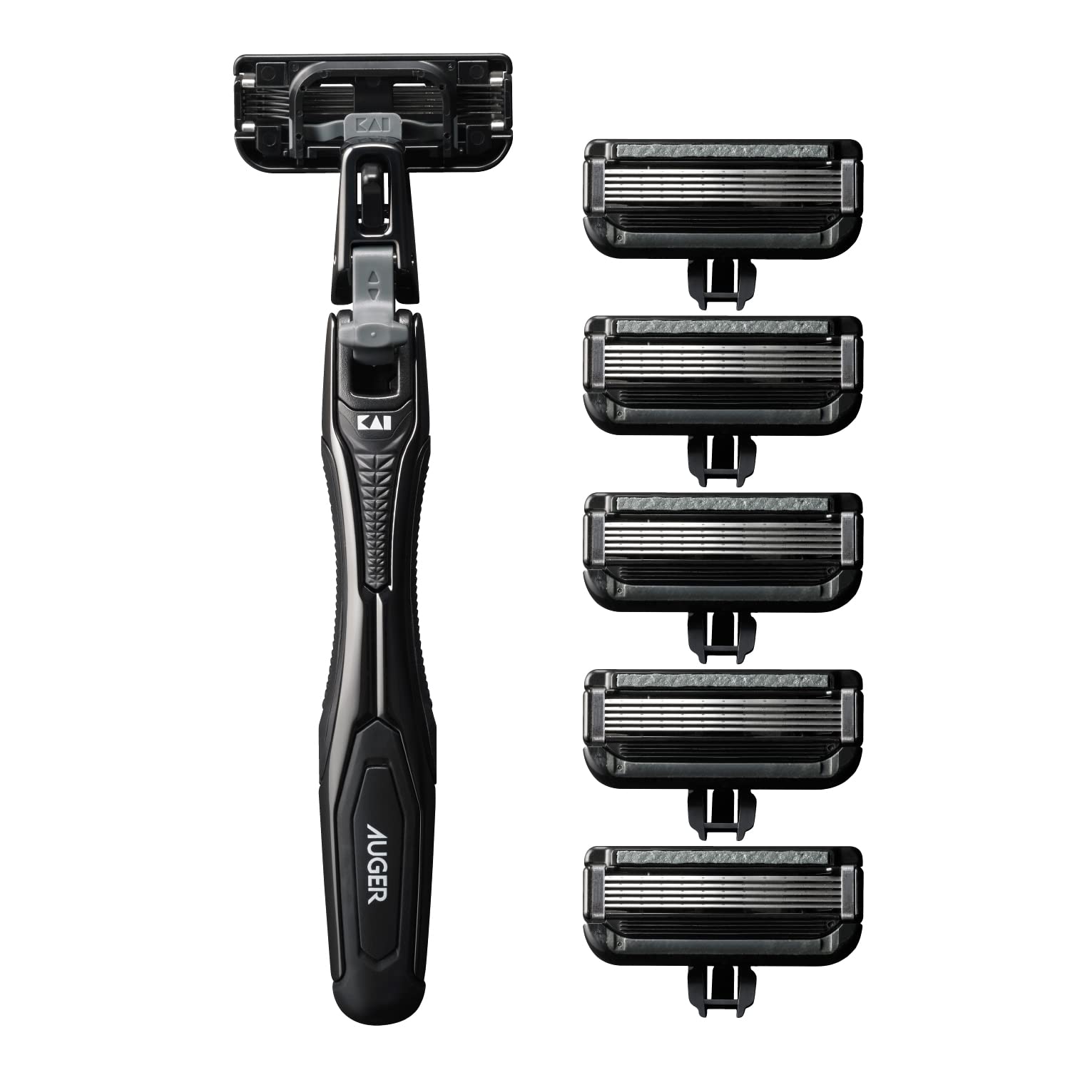 ＡＵＧＥＲ　コンボパック　ホルダー＋替刃６個付 容量6ｺ貝印 男性用カミソリ