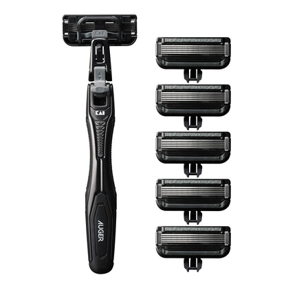 ＡＵＧＥＲ　コンボパック　ホルダー＋替刃６個付 容量6ｺ貝印 男性用カミソリ