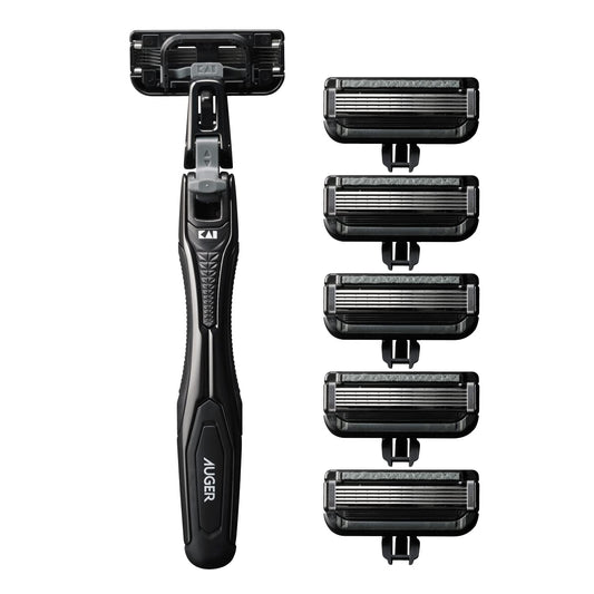ＡＵＧＥＲ　コンボパック　ホルダー＋替刃６個付 容量6ｺ貝印 男性用カミソリ