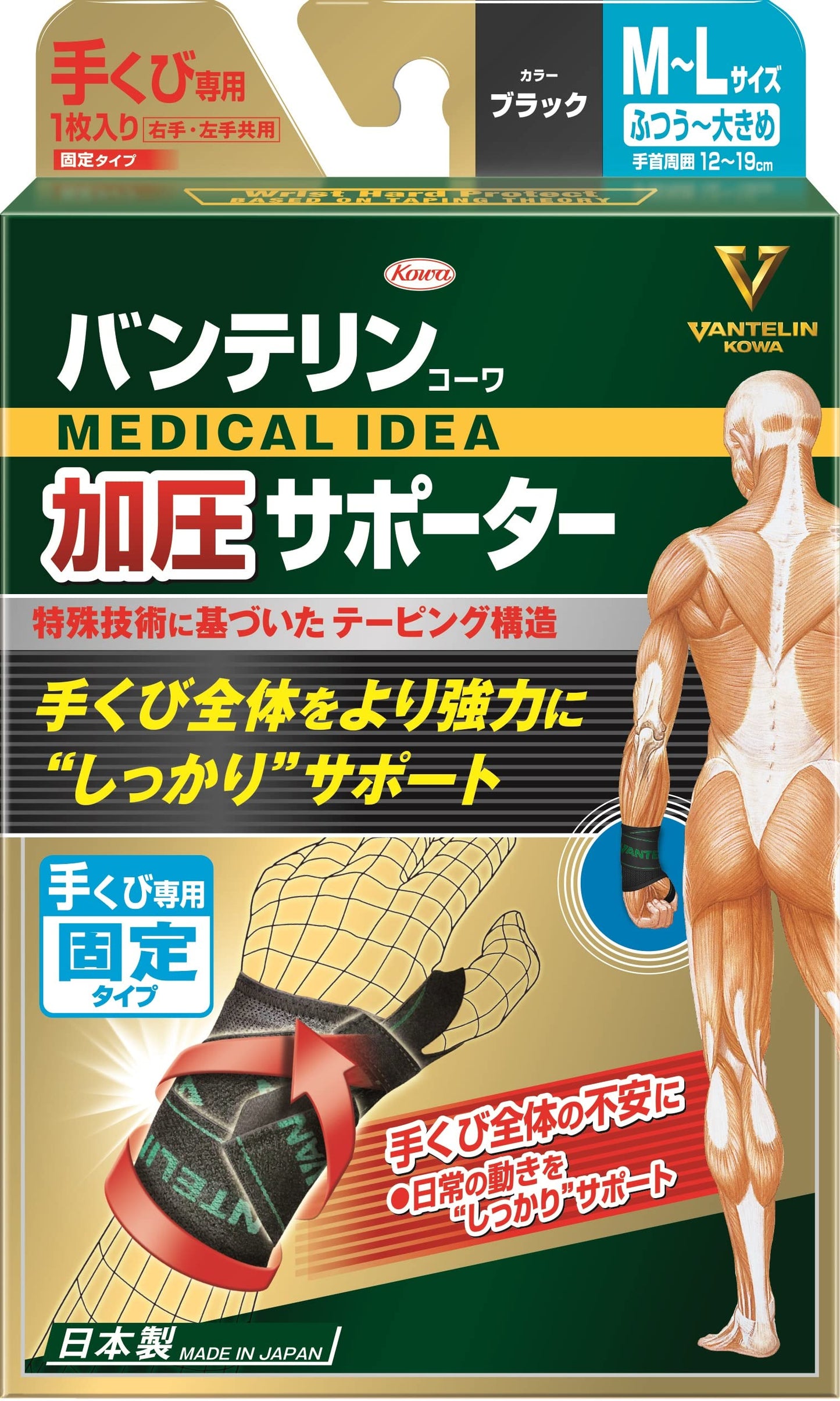 バンテリンコーワ加圧サポーター手くび専用固定タイプフリーサイズ 容量1ｺ興和 衛生用品