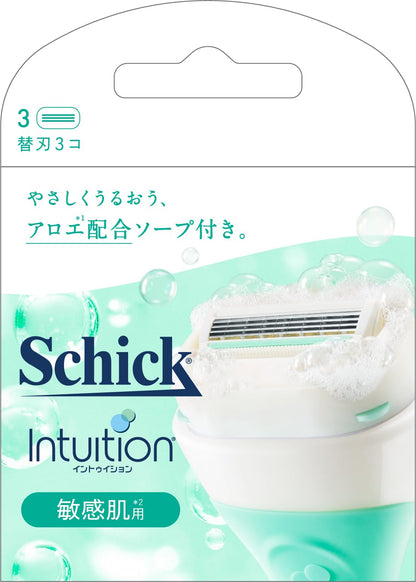 イントゥイション　敏感肌用　替刃（３コ入） 容量3ｺ シック(Schick) 女性用カミソリ