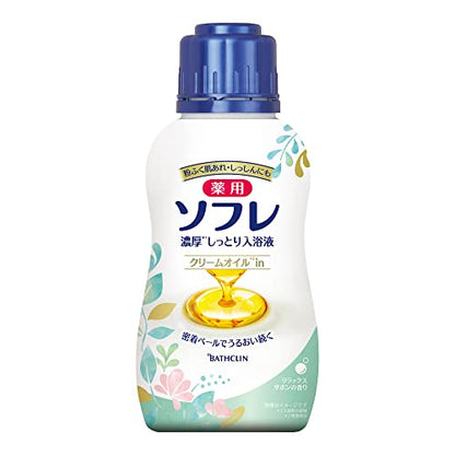 薬用ソフレ　濃厚しっとり入浴液　リラックスサボンの香り　４８０ｍｌ 容量480ML バスクリン 入浴剤