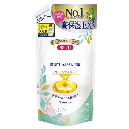薬用ソフレ　濃厚しっとり入浴液　リラックスサボンの香り　つめかえ用　４００ｍｌ容量400ML入浴剤