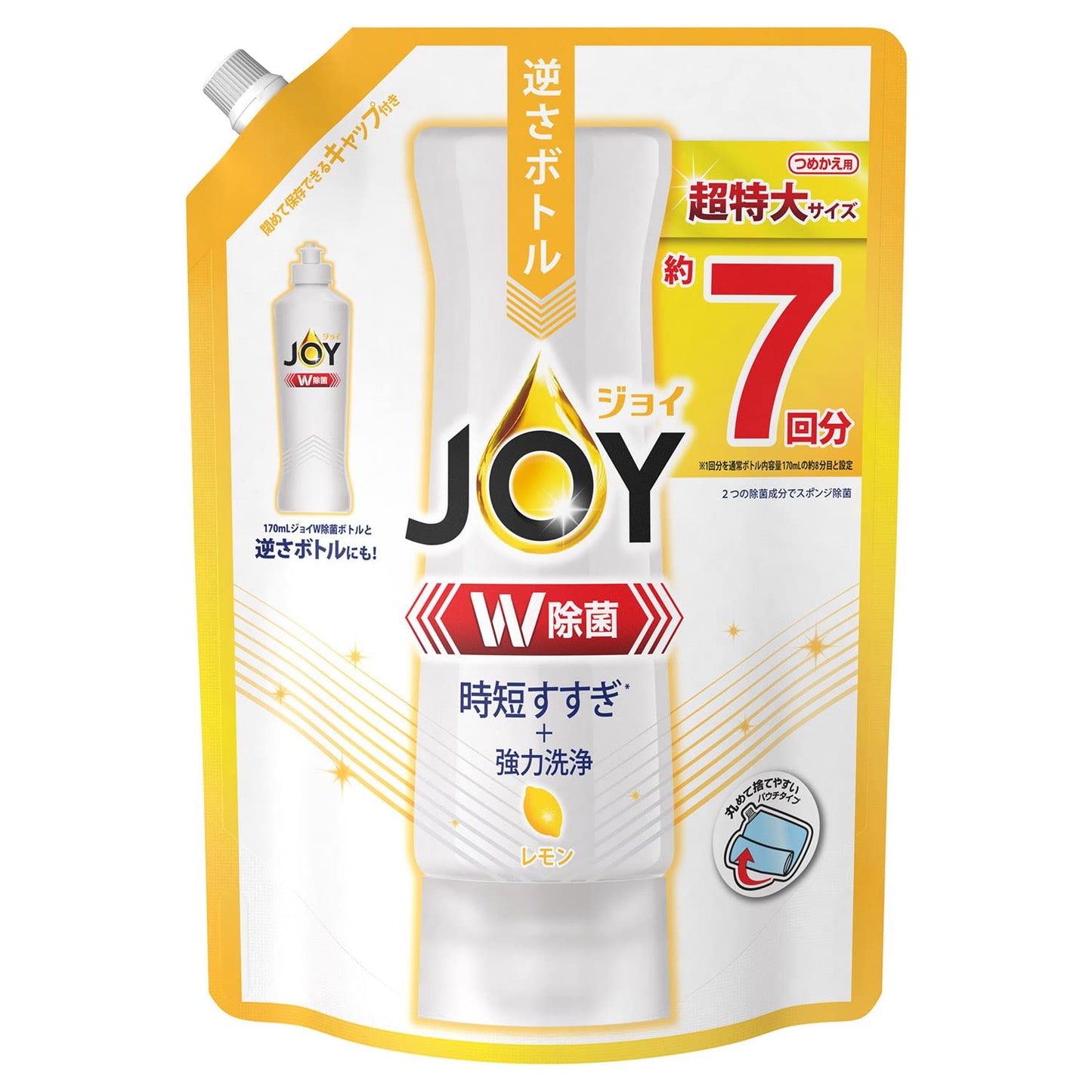 除菌ジョイコンパクト　スパークリングレモンの香り　超特大 容量910ML Ｐ＆Ｇ 食器用洗剤