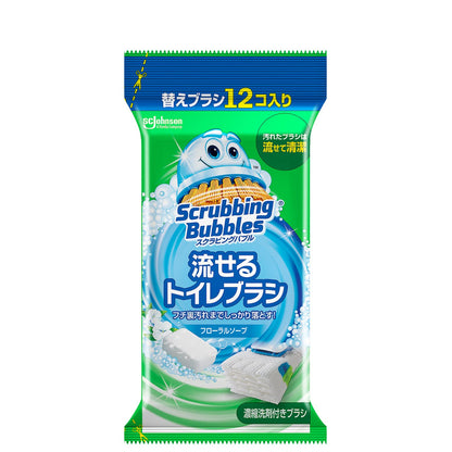 スクラビングバブル　流せるトイレブラシ　フローラルソープ替え 容量12コジョンソン 住居洗剤・トイレ用